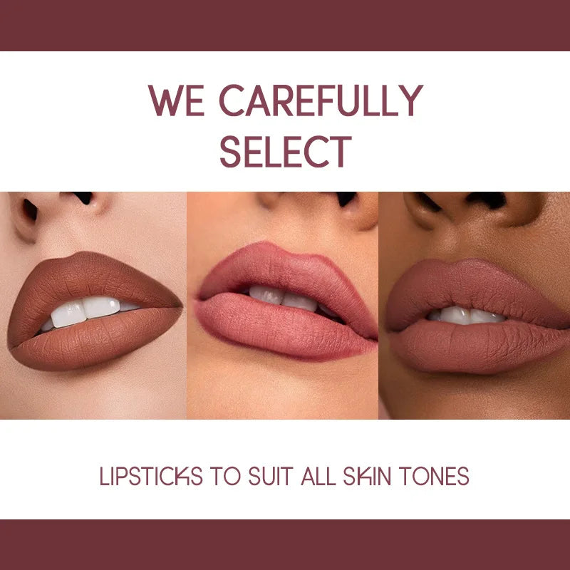 2-in-1 Matte Lipstick & Lip Liner Set (12 Colors)