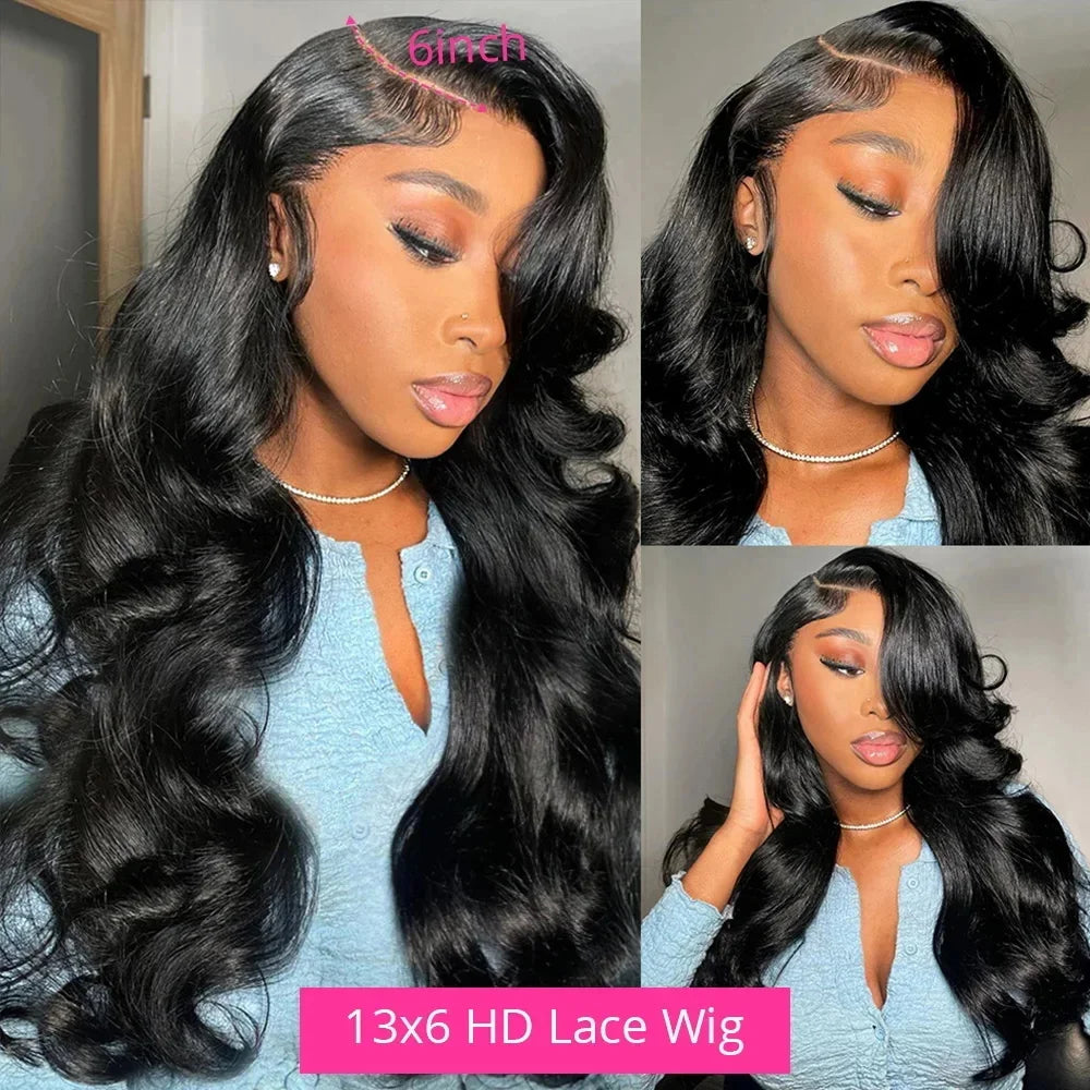 Body Wave HD Lace Front Wig – 250% Density, 30–40 Inch