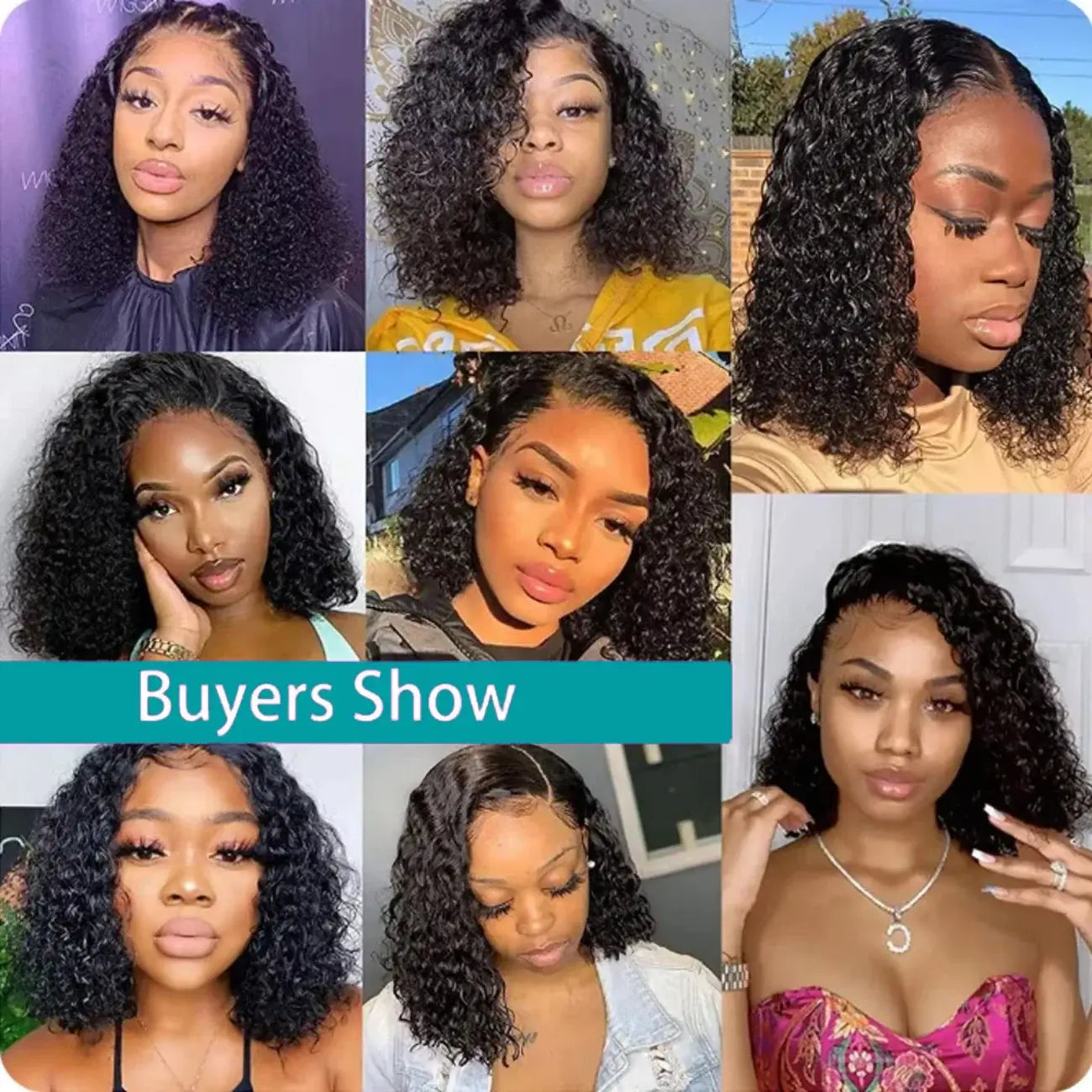 Brazilian HD Lace Curly Bob Wig – Short, Full & Flawless showcased in diverse styles by buyers.