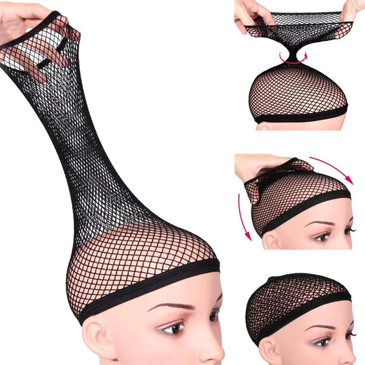 Dreamlover Black Mesh Wig Cap – Breathable Stretch Hair Net for Long Hair, Secure Fit for Wigs, Cosplay & Everyday Use