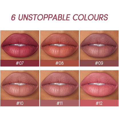 2-in-1 Matte Lipstick & Lip Liner Set (12 Colors)