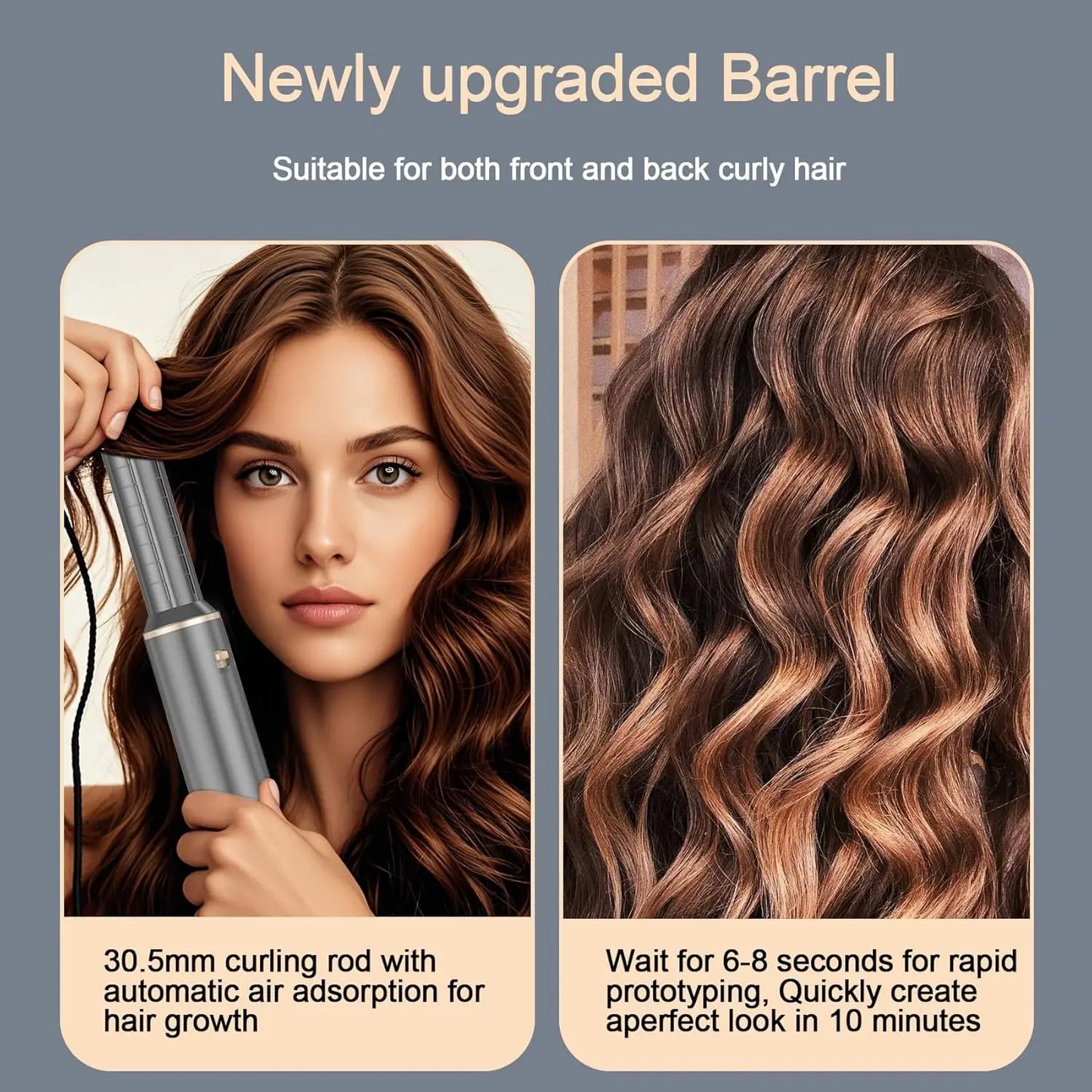 5-in-1 Foldable Hair Dryer & Styler – Portable Air Curling Wand, Straightening Brush & Blow Dryer in One