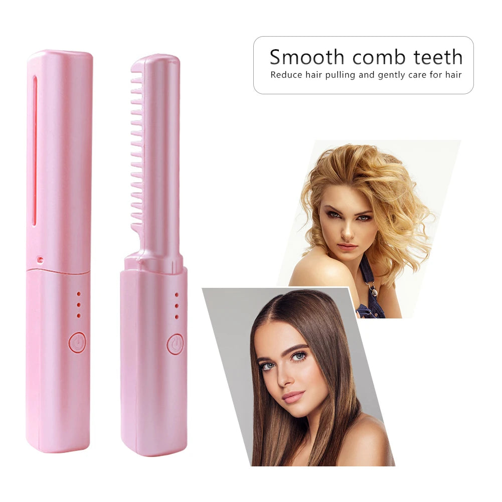 Anti-Scald Hot Comb Hair Straightener