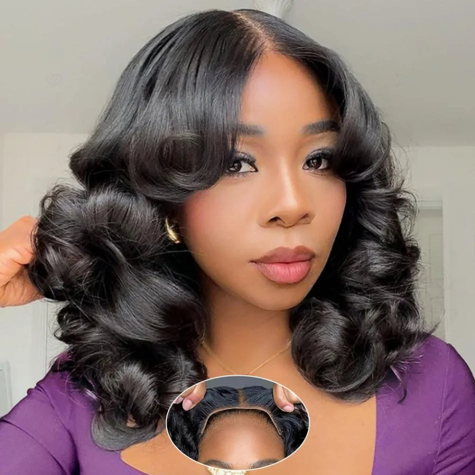 Chic & Effortless Bob – Short Body Wave Glueless Wig for Women