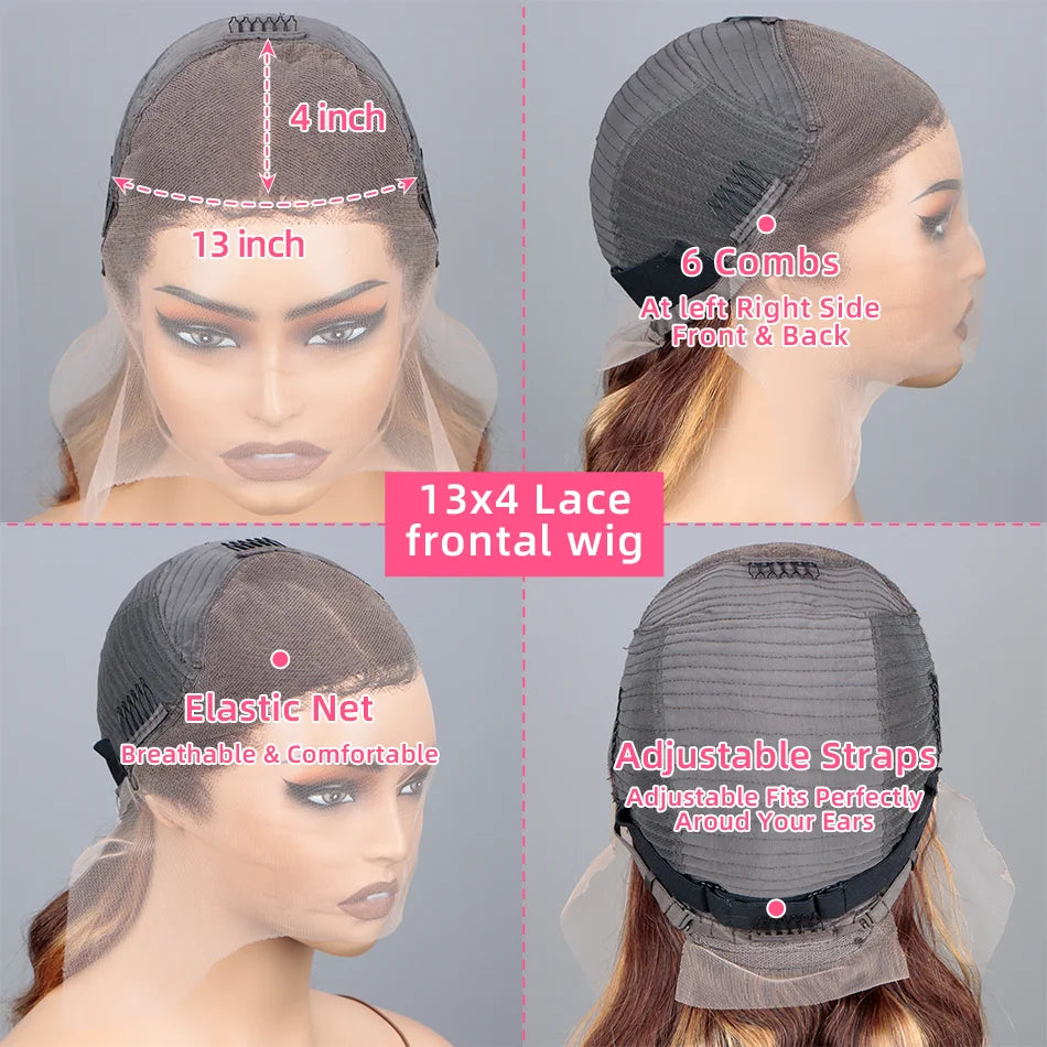 Ombre Body Wave Bob – 1B/30 Highlight Lace Front Wig