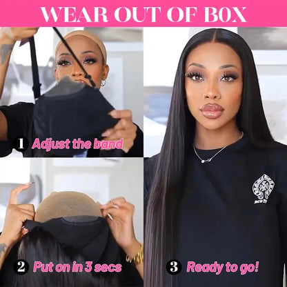 30–40” Pre-Cut Lace Glueless Wig