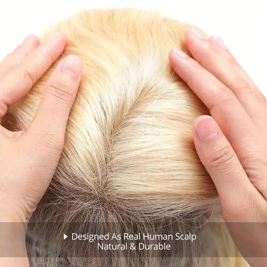 613 Blonde Straight Brazilian Hair-Bob Wig Human Hair 13x4/13x6 Lace Front – Pre-Plucked