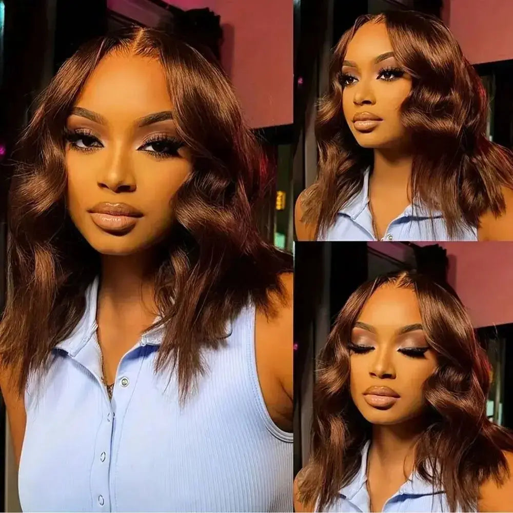Chocolate Wave Bob – Short HD Lace Front Wig