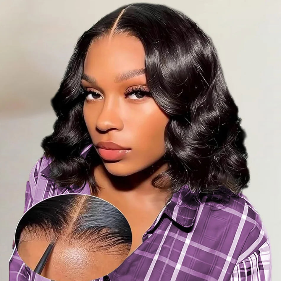 Chic & Effortless Bob – Short Body Wave Glueless Wig for Women