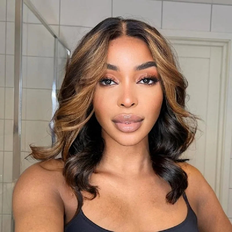 Ombre Body Wave Bob – 1B/30 Highlight Lace Front Wig