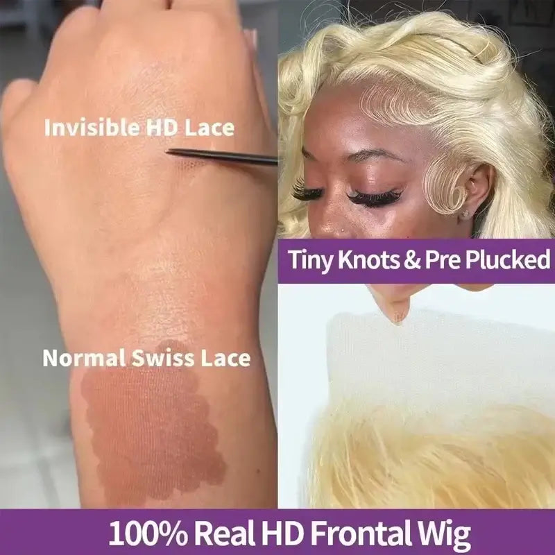 Honey Wave Bob – 613 Blonde Glueless Lace Wig