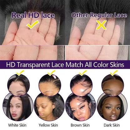 250% Density Bone Straight HD Lace Wig