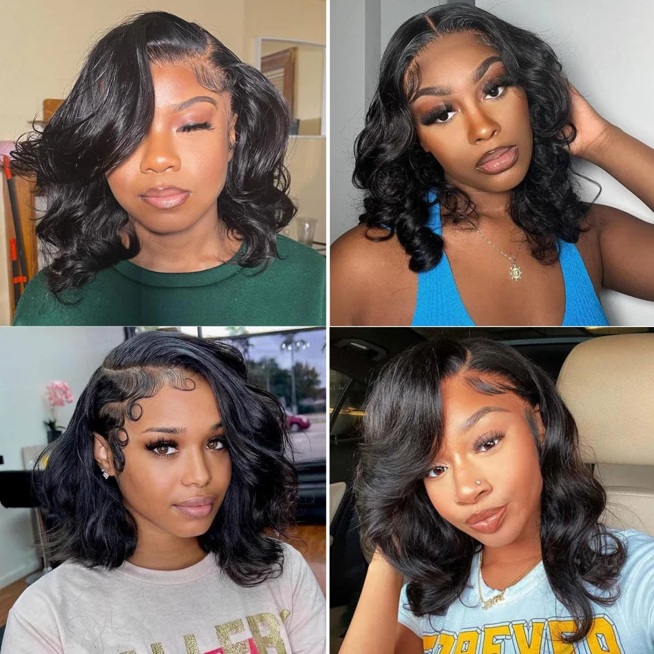 Chic & Effortless Bob – Short Body Wave Glueless Wig for Women