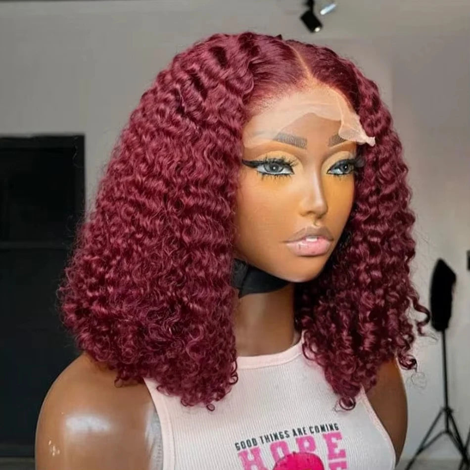 Burgundy Wave Bob – 99J HD Lace Front Wig