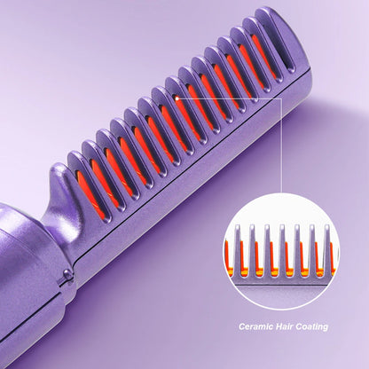 Anti-Scald Hot Comb Hair Straightener