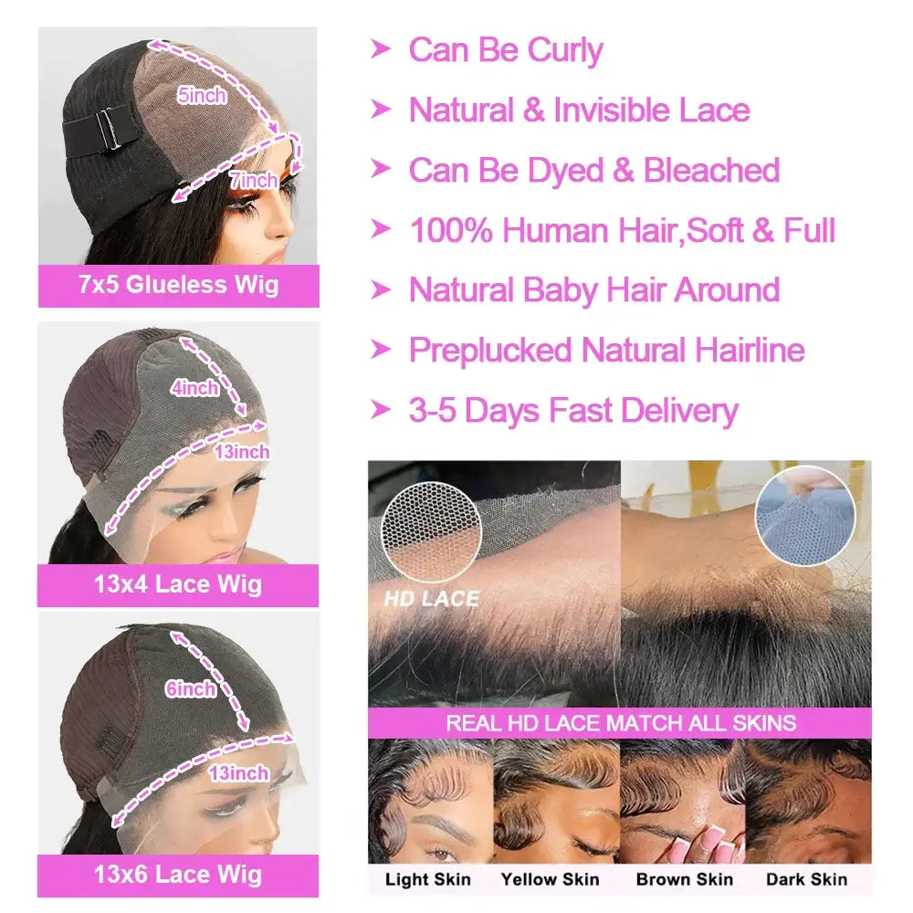 Wave Babe Bob glueless lace wig, 100% human hair, soft and full with natural baby hair, dyed and bleached options.