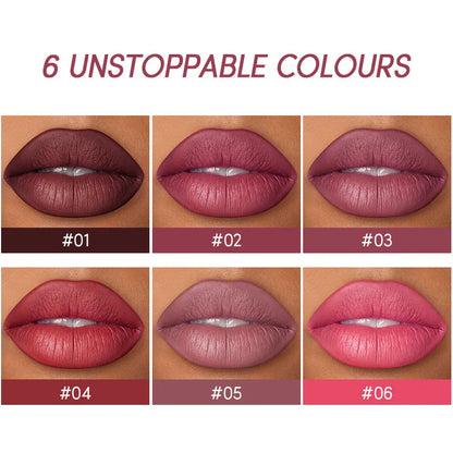 2-in-1 Matte Lipstick & Lip Liner Set (12 Colors)
