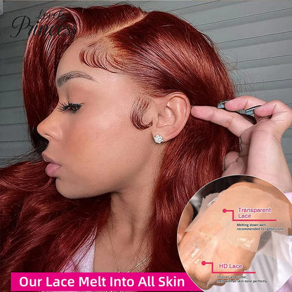 Reddish Brown Straight HD Lace Frontal Wig