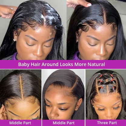 250% Density Bone Straight HD Lace Wig